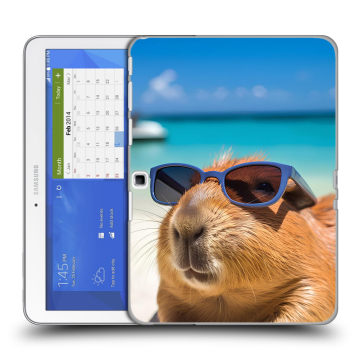Силиконовый чехол на Samsung Galaxy Tab 4 10.1 с принтом Капибара