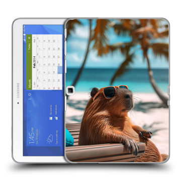 Силиконовый чехол на Samsung Galaxy Tab 4 10.1 с принтом Капибара