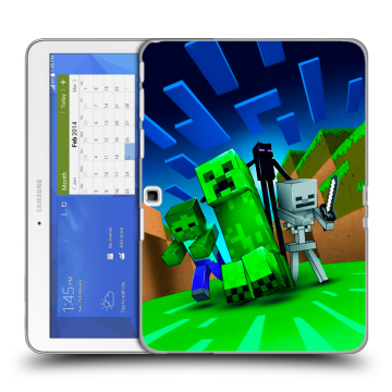 Силиконовый чехол на Samsung Galaxy Tab 4 10.1 с принтом Майнкрафт