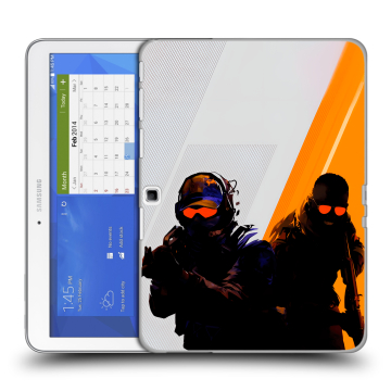 Силиконовый чехол на Samsung Galaxy Tab 4 10.1 с принтом Контер страйк Counter strike
