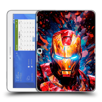 Силиконовый чехол на Samsung Galaxy Tab 4 10.1 с принтом Железный человек Ironman