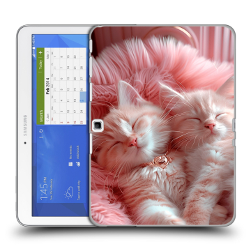 Силиконовый чехол на Samsung Galaxy Tab 4 10.1 с принтом котята котики