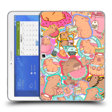Силиконовый чехол на Samsung Galaxy Tab 4 10.1 с принтом капибары