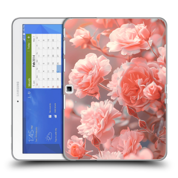 Силиконовый чехол на Samsung Galaxy Tab 4 10.1 с принтом Розы цветы