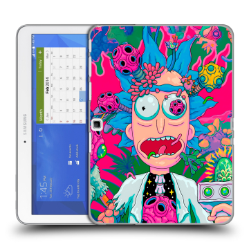 Силиконовый чехол на Samsung Galaxy Tab 4 10.1 с принтом Рик и Морти Rick Morty