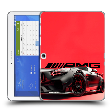 Силиконовый чехол на Samsung Galaxy Tab 4 10.1 с принтом Мерседес Mercedes AMG