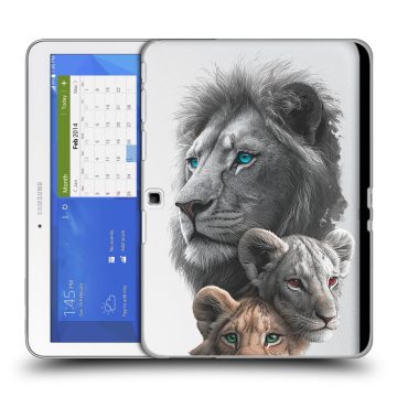 Силиконовый чехол на Samsung Galaxy Tab 4 10.1 с принтом Львы