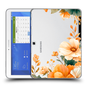 Силиконовый чехол на Samsung Galaxy Tab 4 10.1 с принтом Цветы принт