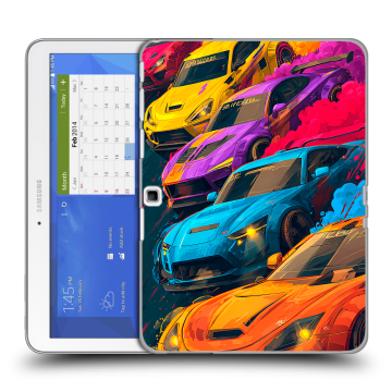 Силиконовый чехол на Samsung Galaxy Tab 4 10.1 с принтом Тачки
