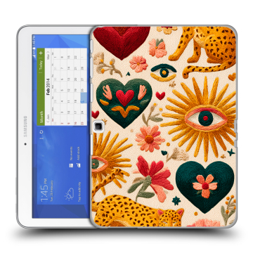 Силиконовый чехол на Samsung Galaxy Tab 4 10.1 с принтом Модный принт