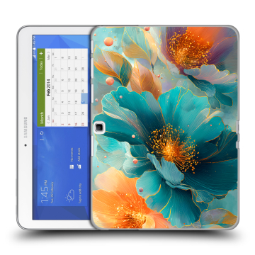 Силиконовый чехол на Samsung Galaxy Tab 4 10.1 с принтом Цветы