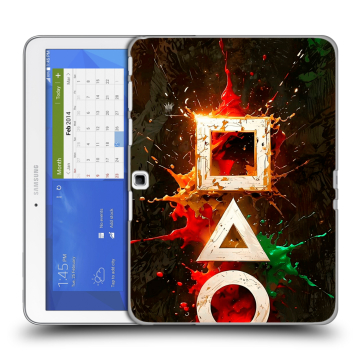 Силиконовый чехол на Samsung Galaxy Tab 4 10.1 с принтом Squid Game Игра кальмара