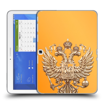 Силиконовый чехол на Samsung Galaxy Tab 4 10.1 с принтом Герб Флаг России