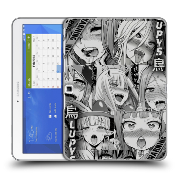 Силиконовый чехол на Samsung Galaxy Tab 4 10.1 с принтом Ahegao Ахегао Аниме