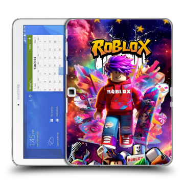 Силиконовый чехол на Samsung Galaxy Tab 4 10.1 с принтом Roblox Роблокс