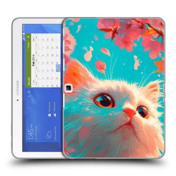 Силиконовый чехол на Samsung Galaxy Tab 4 10.1 с принтом Красивый кот