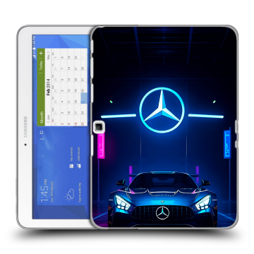 Силиконовый чехол на Samsung Galaxy Tab 4 10.1 с принтом Mercedes Мерседес