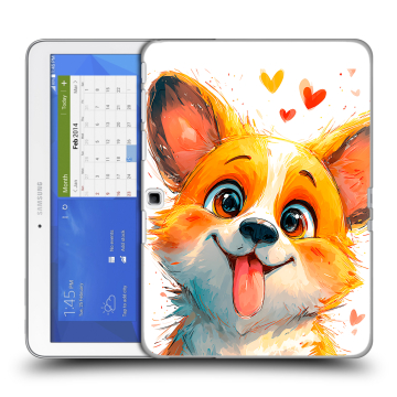 Силиконовый чехол на Samsung Galaxy Tab 4 10.1 с принтом корги
