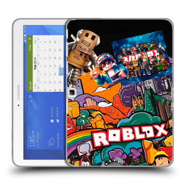Силиконовый чехол на Samsung Galaxy Tab 4 10.1 с принтом Roblox Роблокс