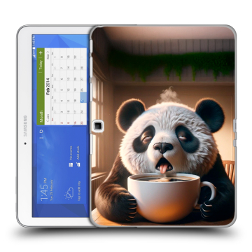 Силиконовый чехол на Samsung Galaxy Tab 4 10.1 с принтом смешная панда