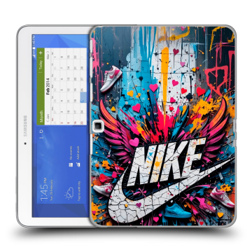 Силиконовый чехол на Samsung Galaxy Tab 4 10.1 с принтом Nike Найк