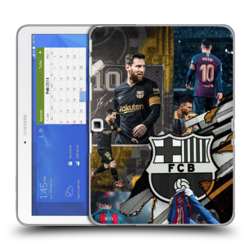 Силиконовый чехол на Samsung Galaxy Tab 4 10.1 с принтом Messi Barcelona