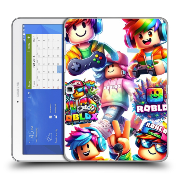 Силиконовый чехол на Samsung Galaxy Tab 4 10.1 с принтом Roblox Роблокс