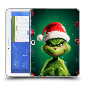 Силиконовый чехол на Samsung Galaxy Tab 4 10.1 с принтом Гринч Новый год Рождество