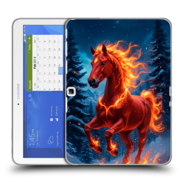 Силиконовый чехол на Samsung Galaxy Tab 4 10.1 с принтом Новый год коня