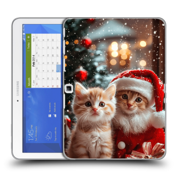 Силиконовый чехол на Samsung Galaxy Tab 4 10.1 с принтом Новый год