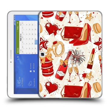 Силиконовый чехол на Samsung Galaxy Tab 4 10.1 с принтом Новый год