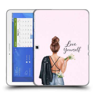 Силиконовый чехол на Samsung Galaxy Tab 4 10.1 с принтом женский