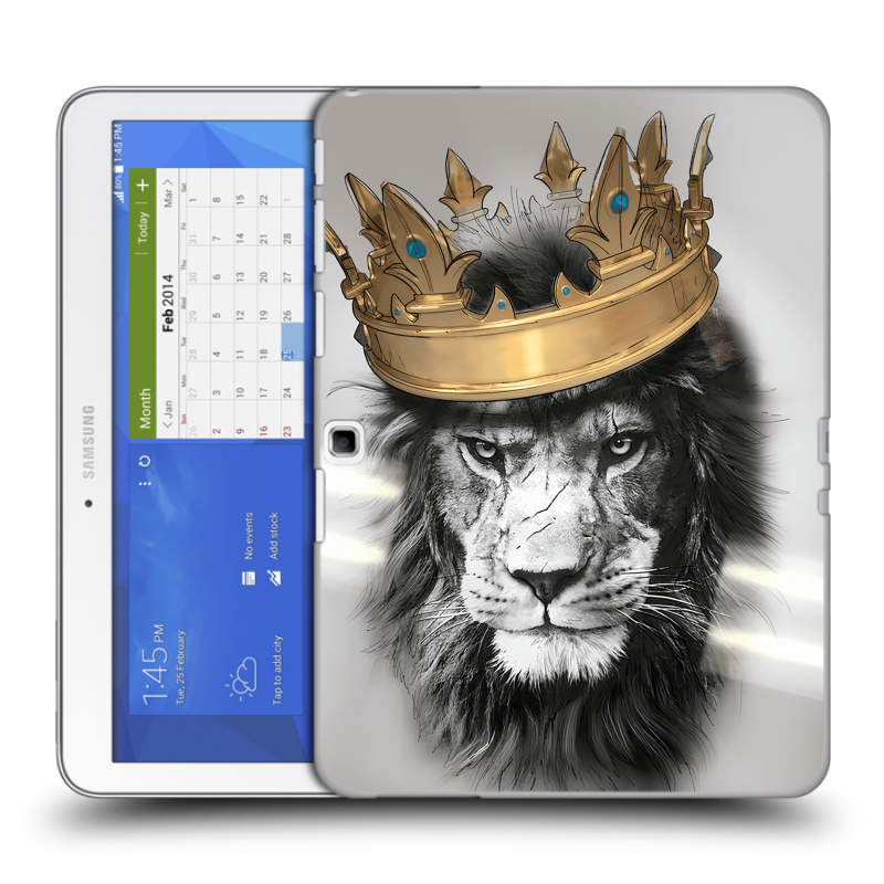 Силиконовый чехол на Samsung Galaxy Tab 4 10.1 с принтом Лев с короной Силиконовый чехол на Samsung Galaxy Tab 4 10.1 с принтом Лев с короной