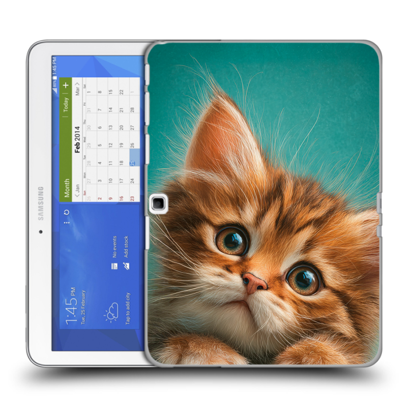 Силиконовый чехол на Samsung Galaxy Tab 4 10.1 с принтом котенок Силиконовый чехол на Samsung Galaxy Tab 4 10.1 с принтом котенок