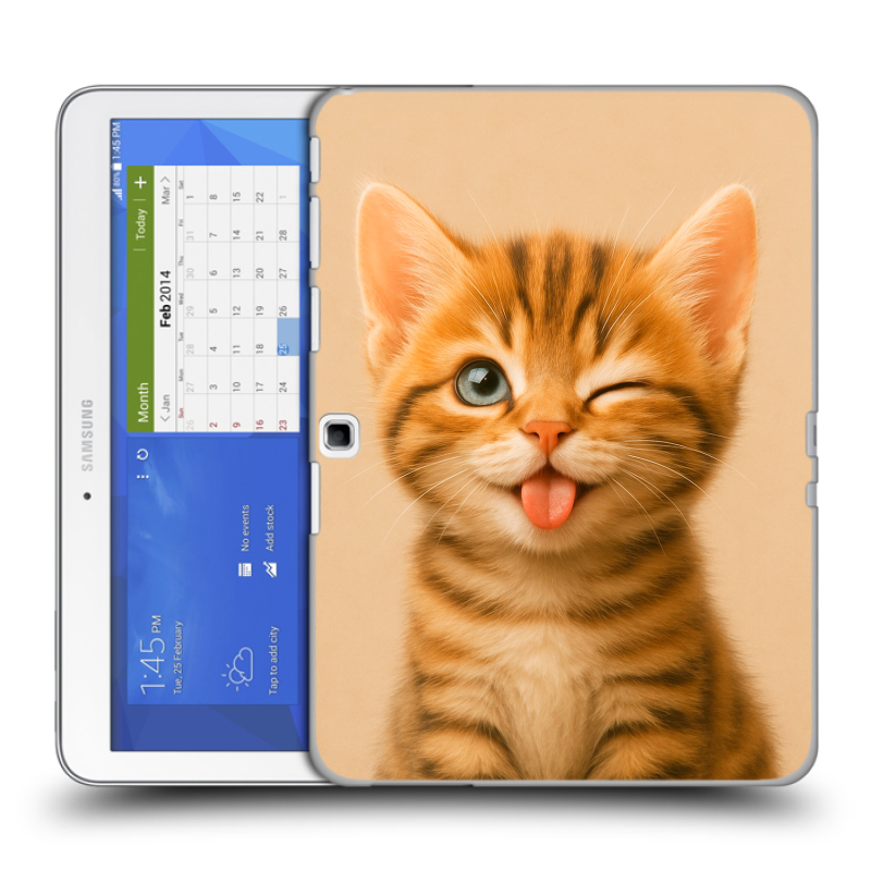Силиконовый чехол на Samsung Galaxy Tab 4 10.1 с принтом котенок Силиконовый чехол на Samsung Galaxy Tab 4 10.1 с принтом котенок