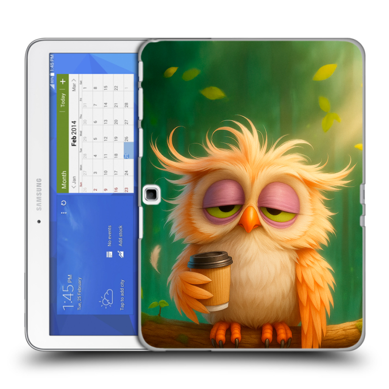 Силиконовый чехол на Samsung Galaxy Tab 4 10.1 с принтом сова Силиконовый чехол на Samsung Galaxy Tab 4 10.1 с принтом сова