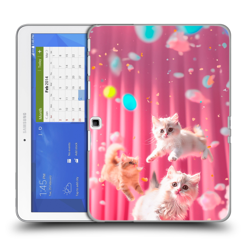 Силиконовый чехол на Samsung Galaxy Tab 4 10.1 с принтом милые котики Силиконовый чехол на Samsung Galaxy Tab 4 10.1 с принтом милые котики