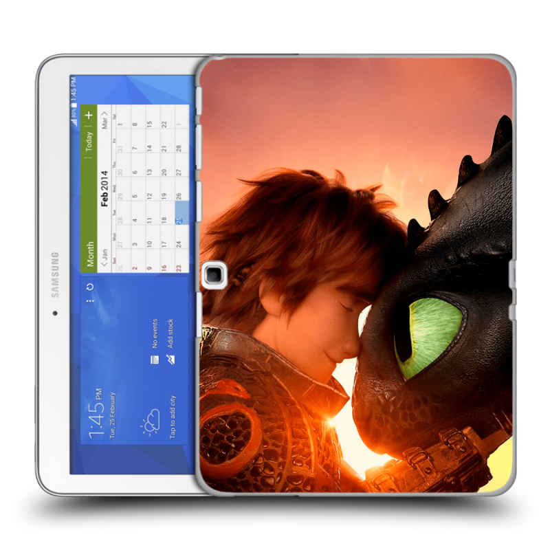 Силиконовый чехол на Samsung Galaxy Tab 4 10.1 с принтом Как приручить дракона Силиконовый чехол на Samsung Galaxy Tab 4 10.1 с принтом Как приручить дракона
