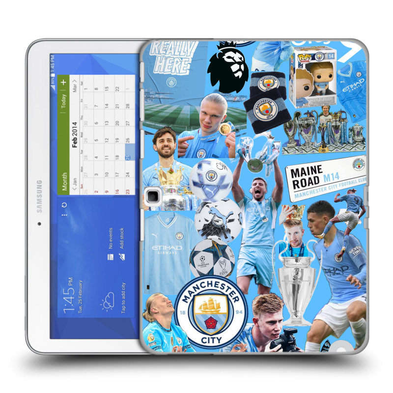 Силиконовый чехол на Samsung Galaxy Tab 4 10.1 с принтом Man City Манчестер Сити Силиконовый чехол на Samsung Galaxy Tab 4 10.1 с принтом Man City Манчестер Сити