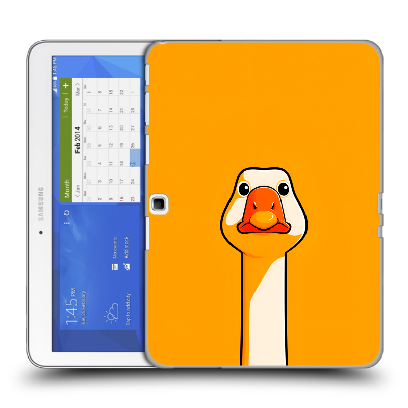 Силиконовый чехол на Samsung Galaxy Tab 4 10.1 с принтом Смешная утка Силиконовый чехол на Samsung Galaxy Tab 4 10.1 с принтом Смешная утка