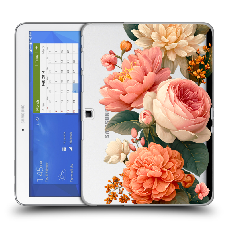 Силиконовый чехол на Samsung Galaxy Tab 4 10.1 с принтом цветы Силиконовый чехол на Samsung Galaxy Tab 4 10.1 с принтом цветы