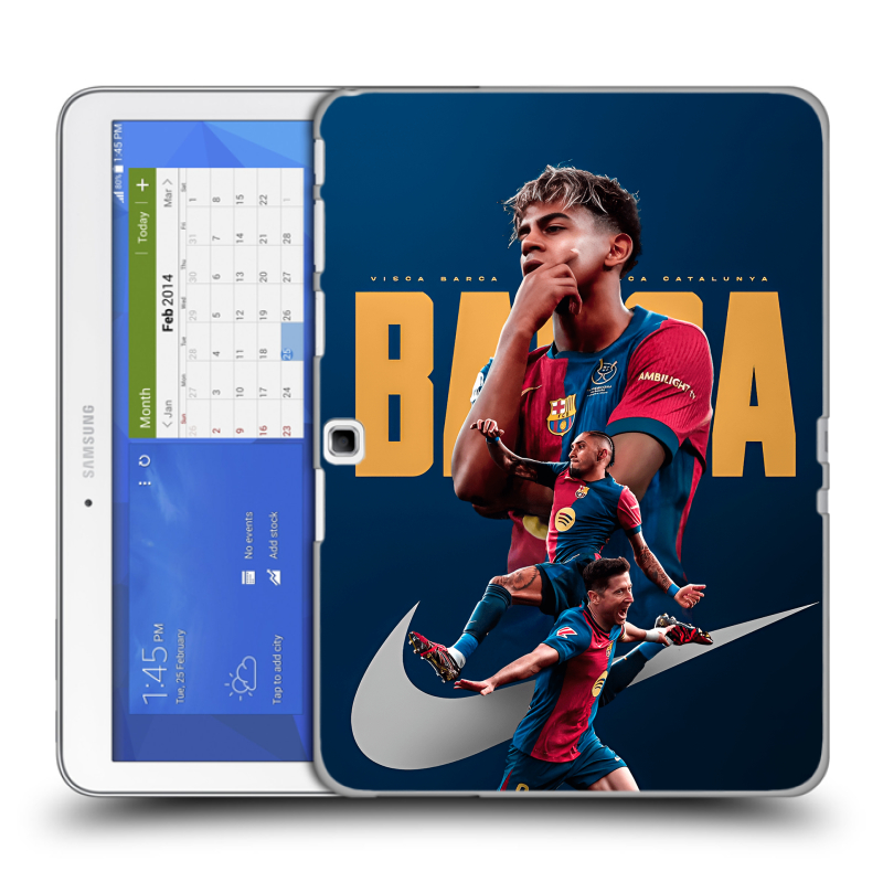 Силиконовый чехол на Samsung Galaxy Tab 4 10.1 с принтом Барселона Barca Yamal Силиконовый чехол на Samsung Galaxy Tab 4 10.1 с принтом Барселона Barca Yamal