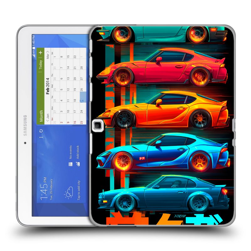 Силиконовый чехол на Samsung Galaxy Tab 4 10.1 с принтом машины тачки Силиконовый чехол на Samsung Galaxy Tab 4 10.1 с принтом машины тачки