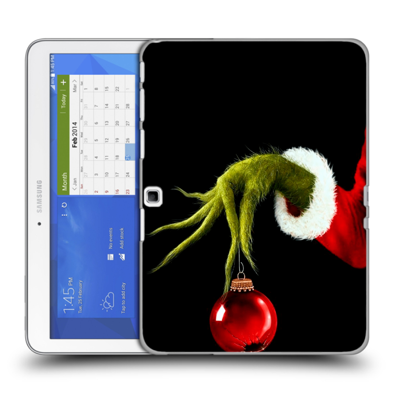 Силиконовый чехол на Samsung Galaxy Tab 4 10.1 с принтом Новый год Гринч Силиконовый чехол на Samsung Galaxy Tab 4 10.1 с принтом Новый год Гринч