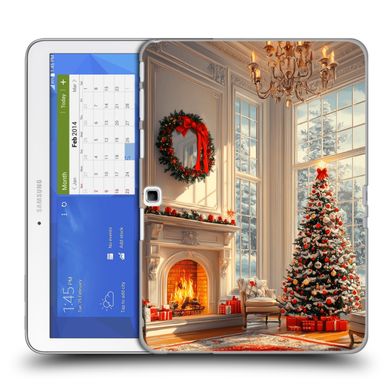 Силиконовый чехол на Samsung Galaxy Tab 4 10.1 с принтом Новый год Силиконовый чехол на Samsung Galaxy Tab 4 10.1 с принтом Новый год