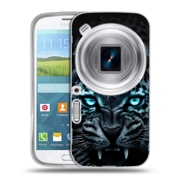 Пластиковый чехол на Samsung Galaxy K Zoom с принтом Темный леопард