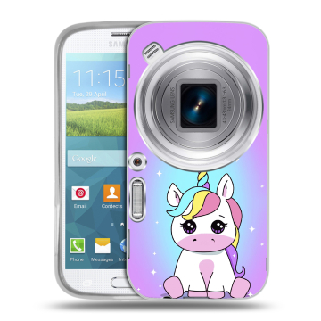 Пластиковый чехол на Samsung Galaxy K Zoom с принтом Единорог