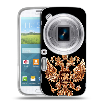 Пластиковый чехол на Samsung Galaxy K Zoom с принтом Герб России золотой Пластиковый чехол на Samsung Galaxy K Zoom с принтом Герб России золотой