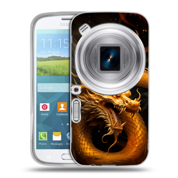 Пластиковый чехол на Samsung Galaxy K Zoom с принтом Золотой дракон Пластиковый чехол на Samsung Galaxy K Zoom с принтом Золотой дракон