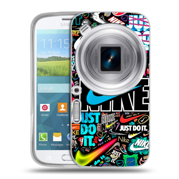 Пластиковый чехол на Samsung Galaxy K Zoom с принтом найк nike черный Пластиковый чехол на Samsung Galaxy K Zoom с принтом найк nike черный